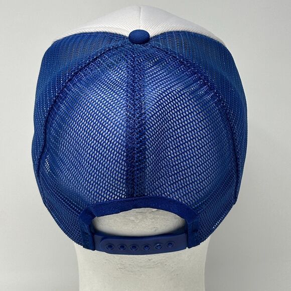 Vintage Cummins Trucker Hat Baseball Cap Engines 90s Gold Leaves Snapback Blue - Picture 3 of 11